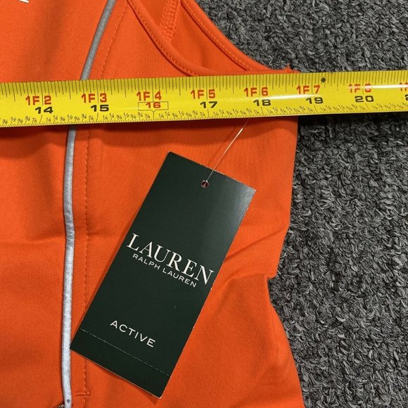 NWT New LRL Lauren Active Orange Reflective Full Zip Vest L $99 - Sum16 Key3 - Picture 6 of 10